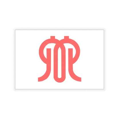 Flag of Kanagawa Prefecture Japan - STICKER Vinyl Kiss-Cut Decal 2 Inch Transparent - The Sticker Space