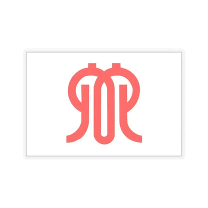 Flag of Kanagawa Prefecture Japan - STICKER Vinyl Kiss-Cut Decal 3 Inch Transparent - The Sticker Space