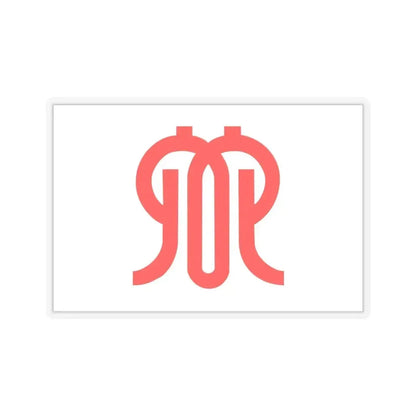 Flag of Kanagawa Prefecture Japan - STICKER Vinyl Kiss-Cut Decal 4 Inch Transparent - The Sticker Space