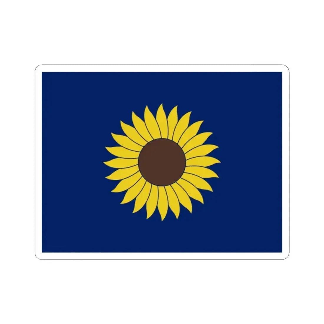 Flag of Kansas 1925-1927 (United States) STICKER Vinyl Kiss-Cut Decal 2 Inch White - The Sticker Space