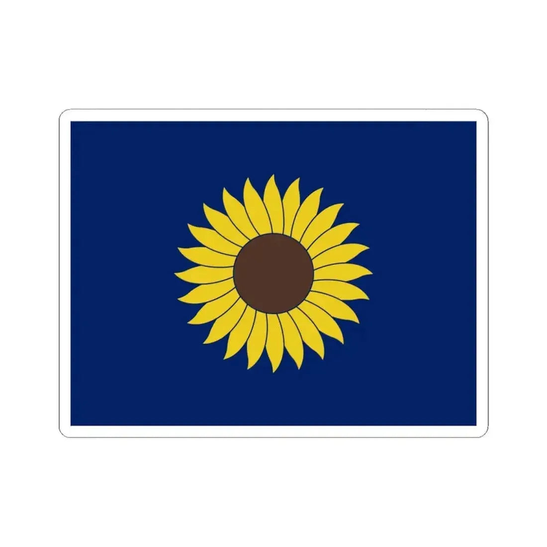 Flag of Kansas 1925-1927 (United States) STICKER Vinyl Kiss-Cut Decal 4 Inch White - The Sticker Space