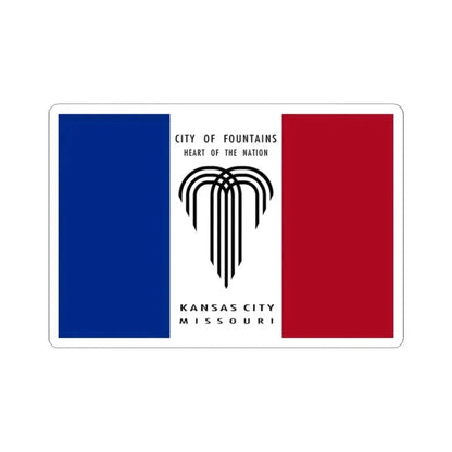 Flag of Kansas City Missouri 1995-2023 (United States) STICKER Vinyl Kiss-Cut Decal 2 Inch White - The Sticker Space