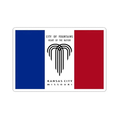 Flag of Kansas City Missouri 1995-2023 (United States) STICKER Vinyl Kiss-Cut Decal 3 Inch White - The Sticker Space