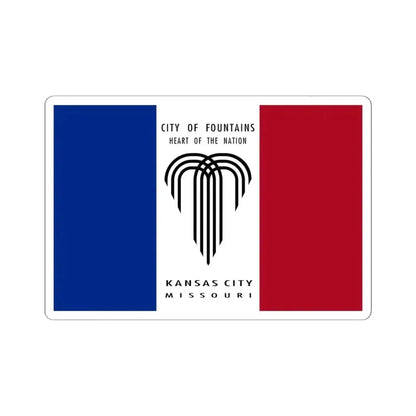 Flag of Kansas City Missouri 1995-2023 (United States) STICKER Vinyl Kiss-Cut Decal 6 Inch White - The Sticker Space