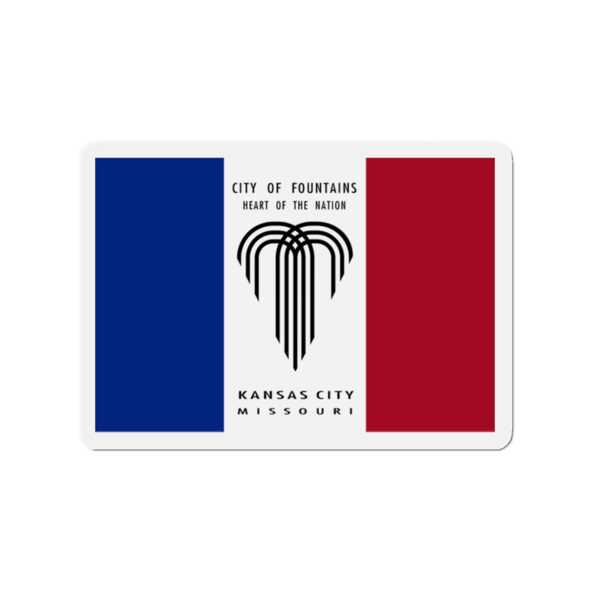 Flag of Kansas City Missouri - Die-Cut Magnet-2" x 2"-The Sticker Space