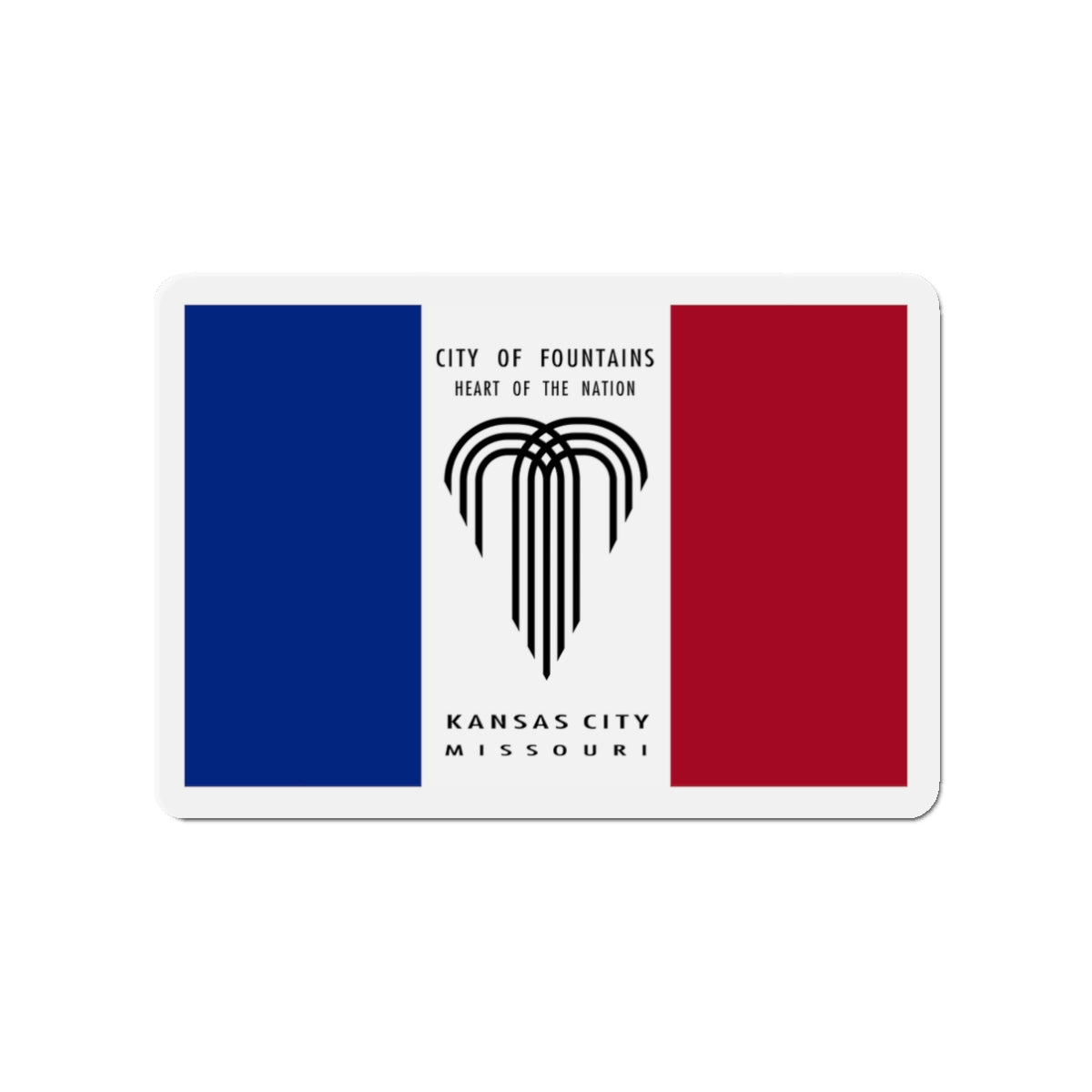 Flag of Kansas City Missouri - Die-Cut Magnet-3" x 3"-The Sticker Space