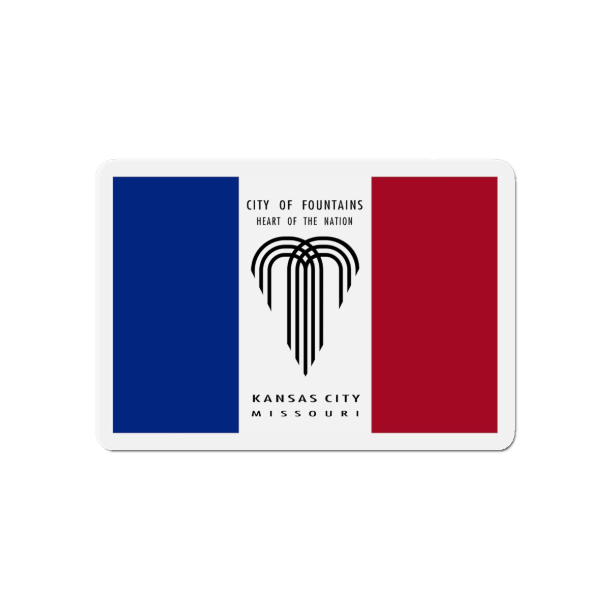 Flag of Kansas City Missouri - Die-Cut Magnet-6 × 6"-The Sticker Space