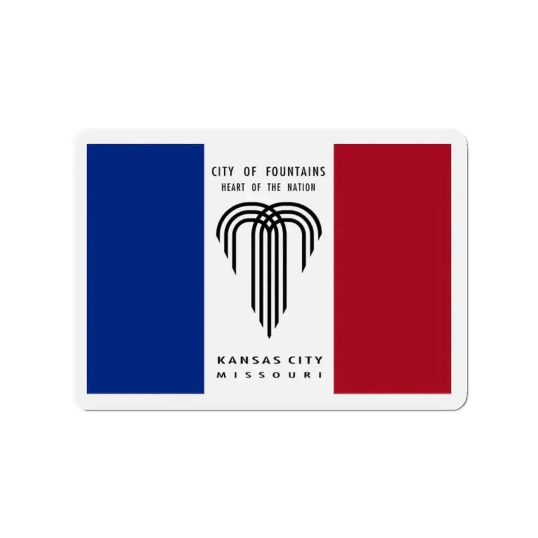 Flag of Kansas City Missouri - Refrigerator Magnet 2 Inch - The Sticker Space