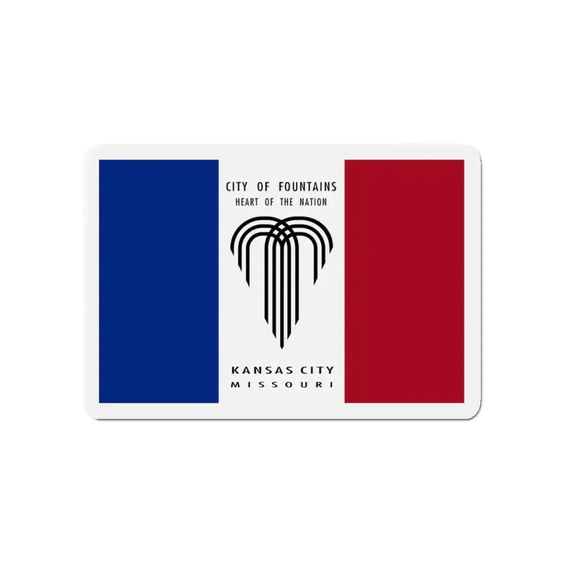 Flag of Kansas City Missouri - Refrigerator Magnet 4 Inch - The Sticker Space
