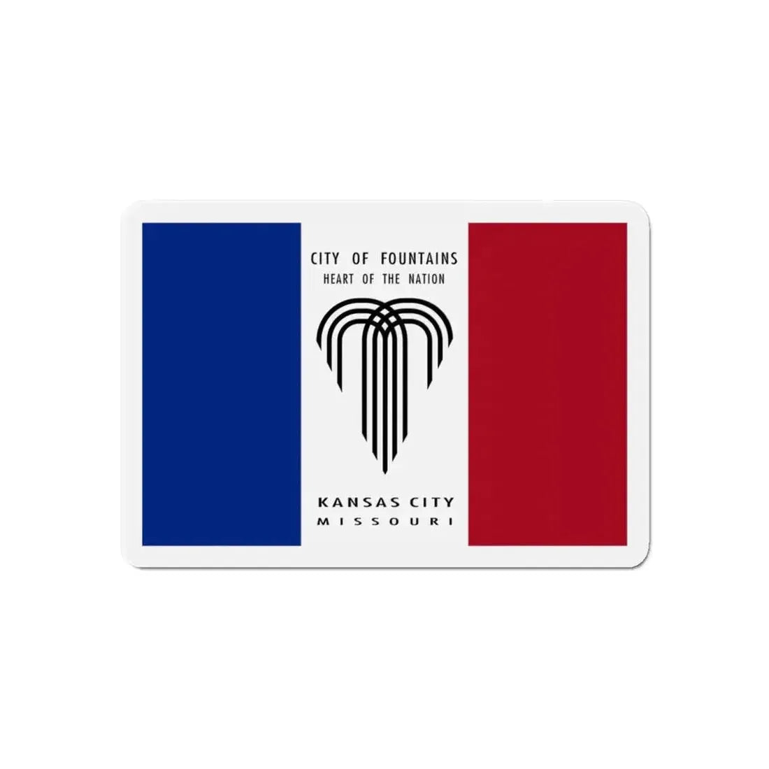 Flag of Kansas City Missouri - Refrigerator Magnet - The Sticker Space