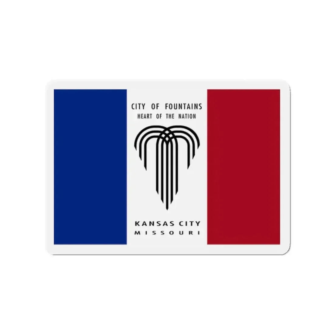 Flag of Kansas City Missouri - Refrigerator Magnet - The Sticker Space