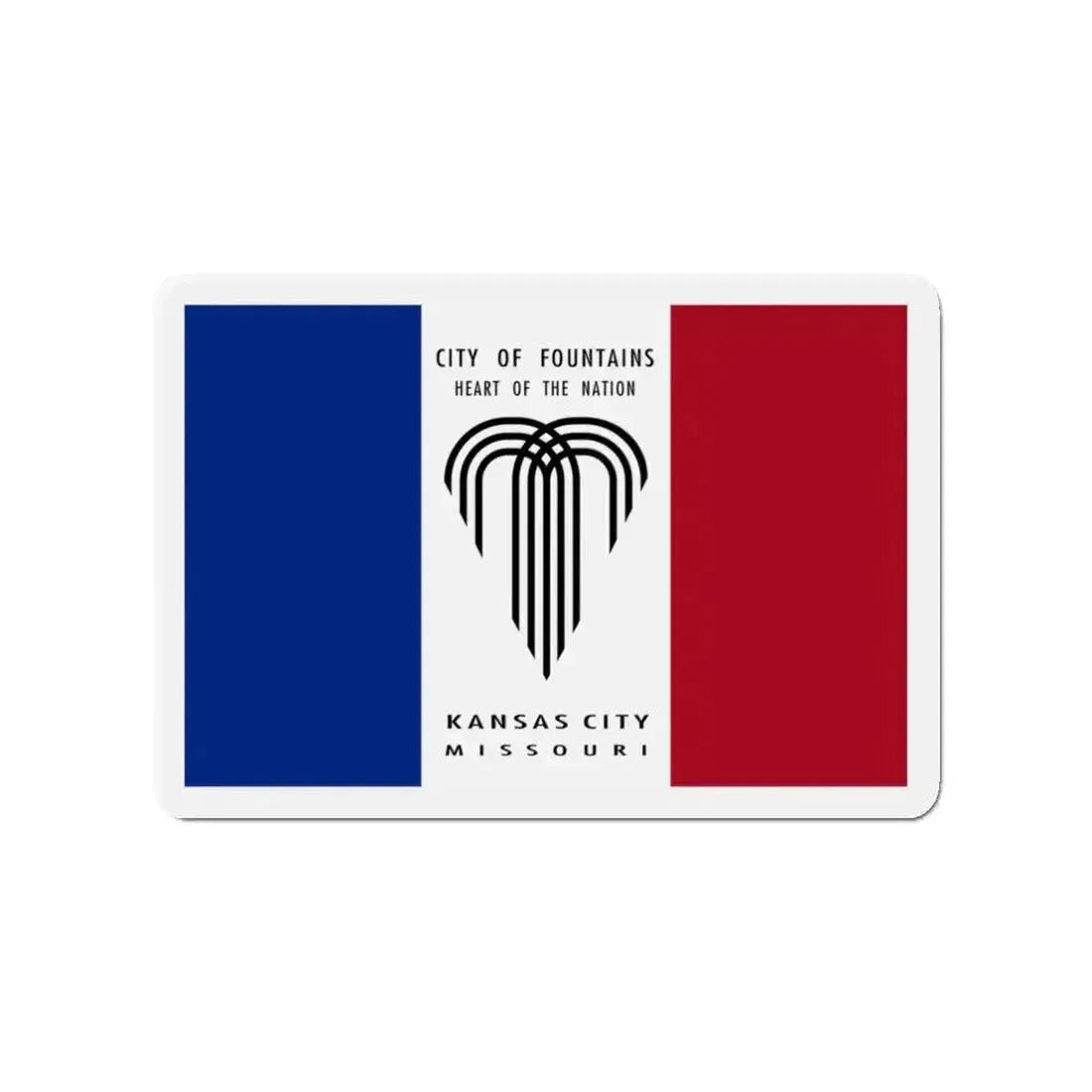 Flag of Kansas City Missouri - Refrigerator Magnet - The Sticker Space