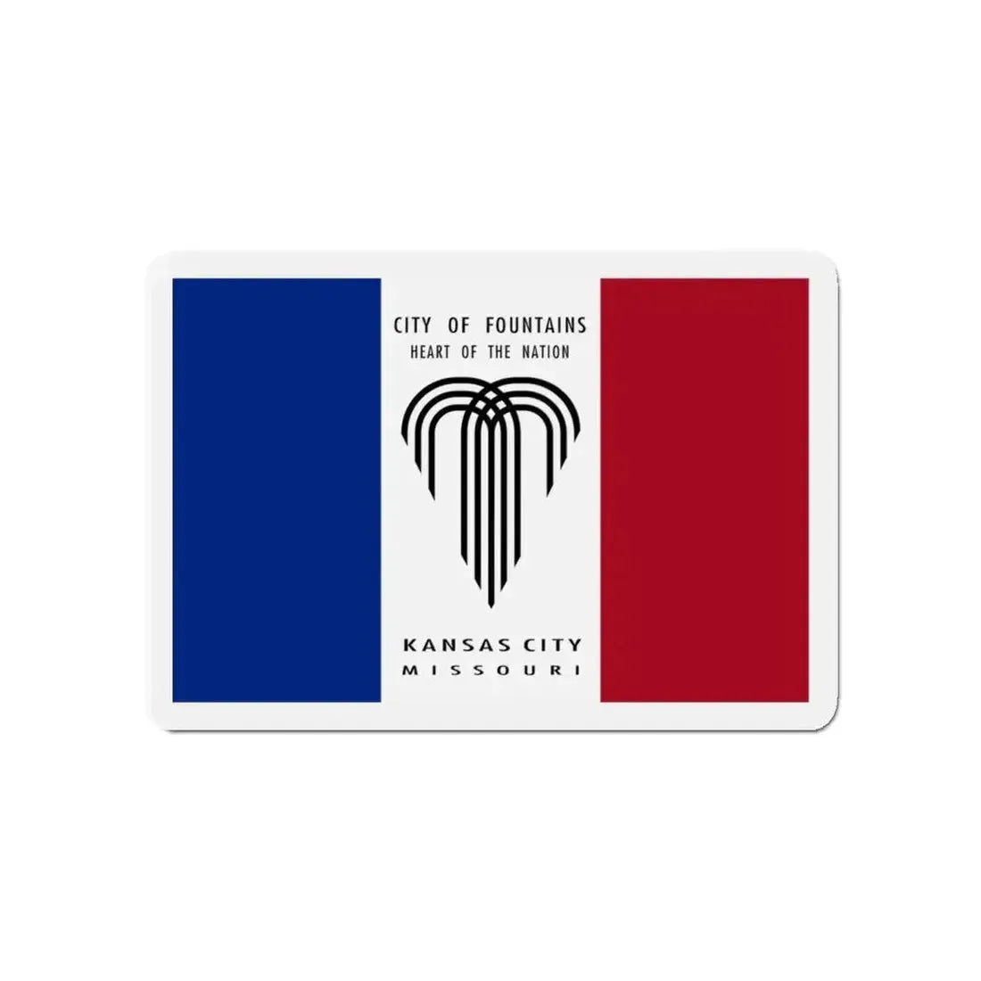 Flag of Kansas City Missouri - Refrigerator Magnet - The Sticker Space