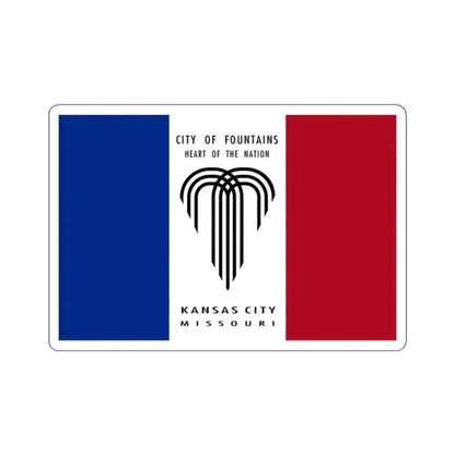 Flag of Kansas City, Missouri - STICKER Vinyl Kiss-Cut Decal 2 Inch White - The Sticker Space