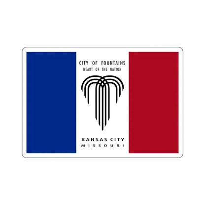 Flag of Kansas City, Missouri - STICKER Vinyl Kiss-Cut Decal 6 Inch White - The Sticker Space