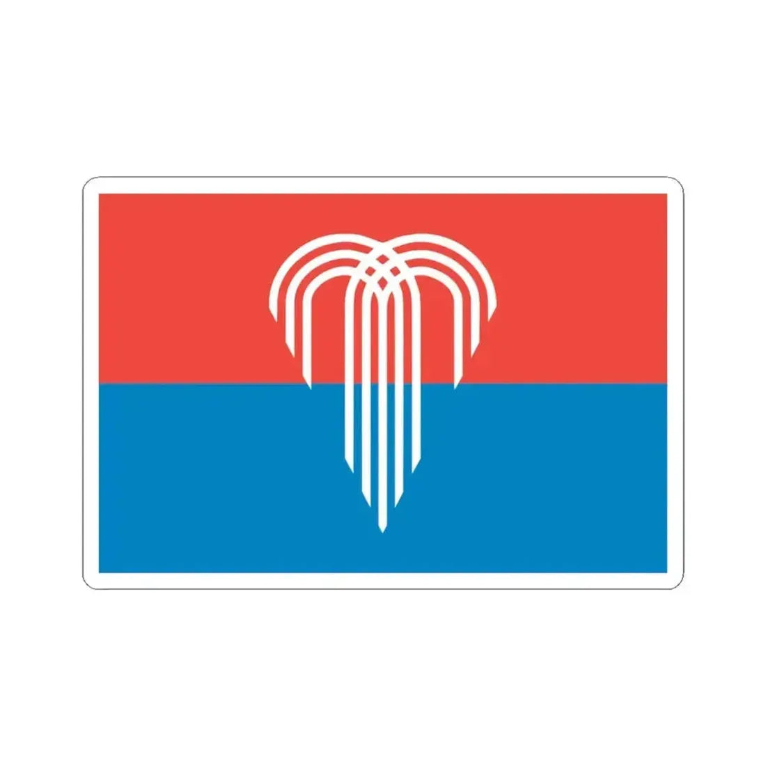 Flag of Kansas City Missouri (United States) STICKER Vinyl Kiss-Cut Decal 3 Inch White - The Sticker Space