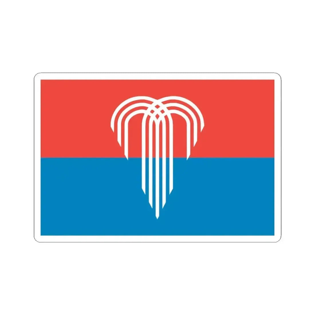 Flag of Kansas City Missouri (United States) STICKER Vinyl Kiss-Cut Decal 4 Inch White - The Sticker Space