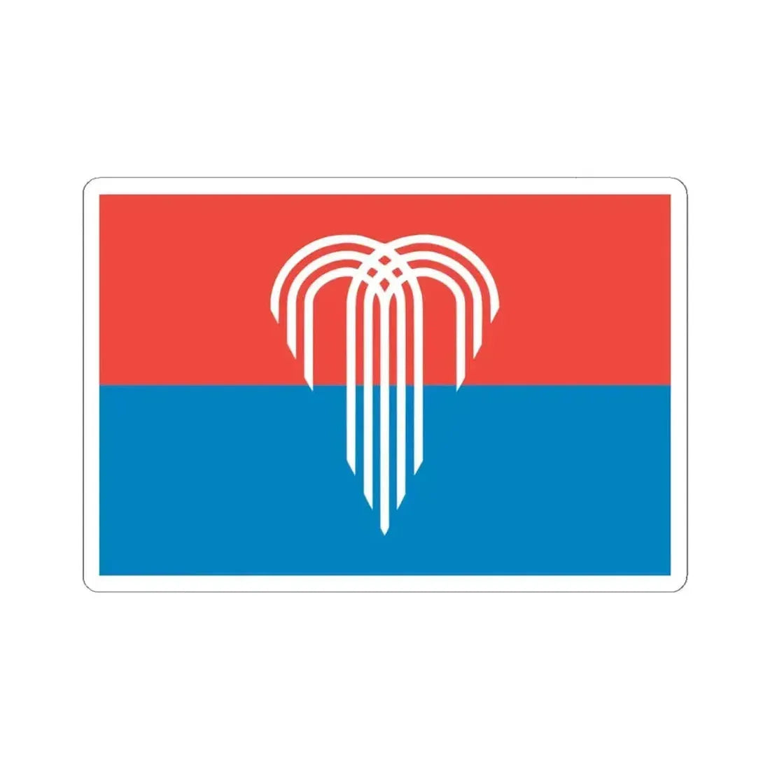 Flag of Kansas City Missouri (United States) STICKER Vinyl Kiss-Cut Decal 6 Inch White - The Sticker Space
