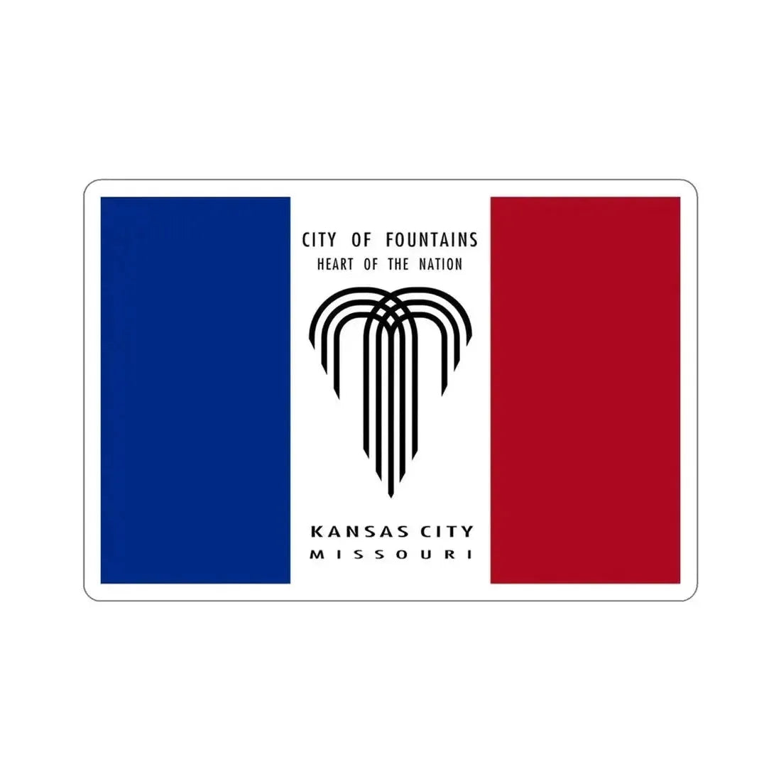 Flag of Kansas City Missouri USA STICKER Vinyl Die-Cut Decal 6 Inch - The Sticker Space