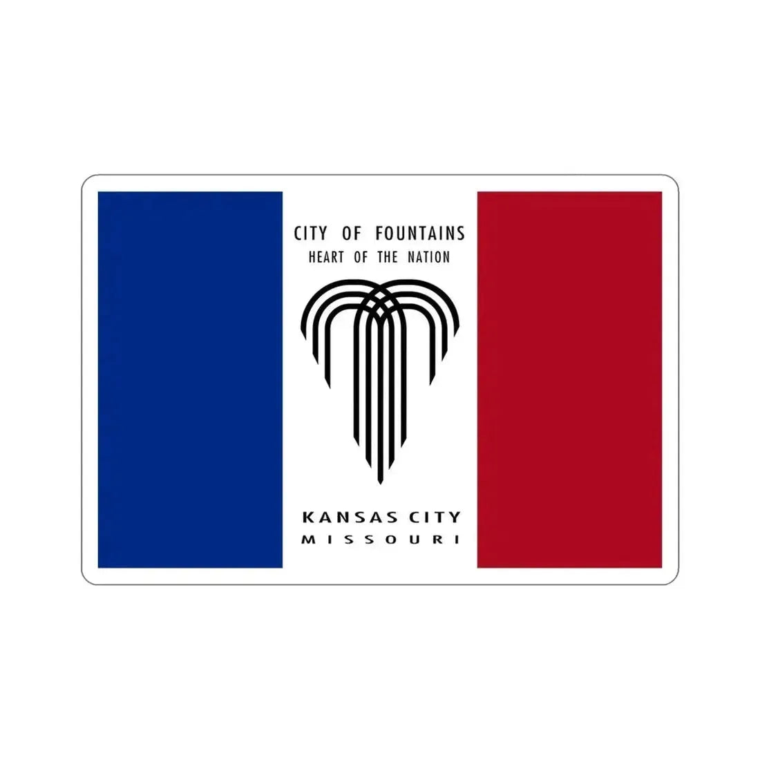 Flag of Kansas City Missouri USA STICKER Vinyl Die-Cut Decal - The Sticker Space