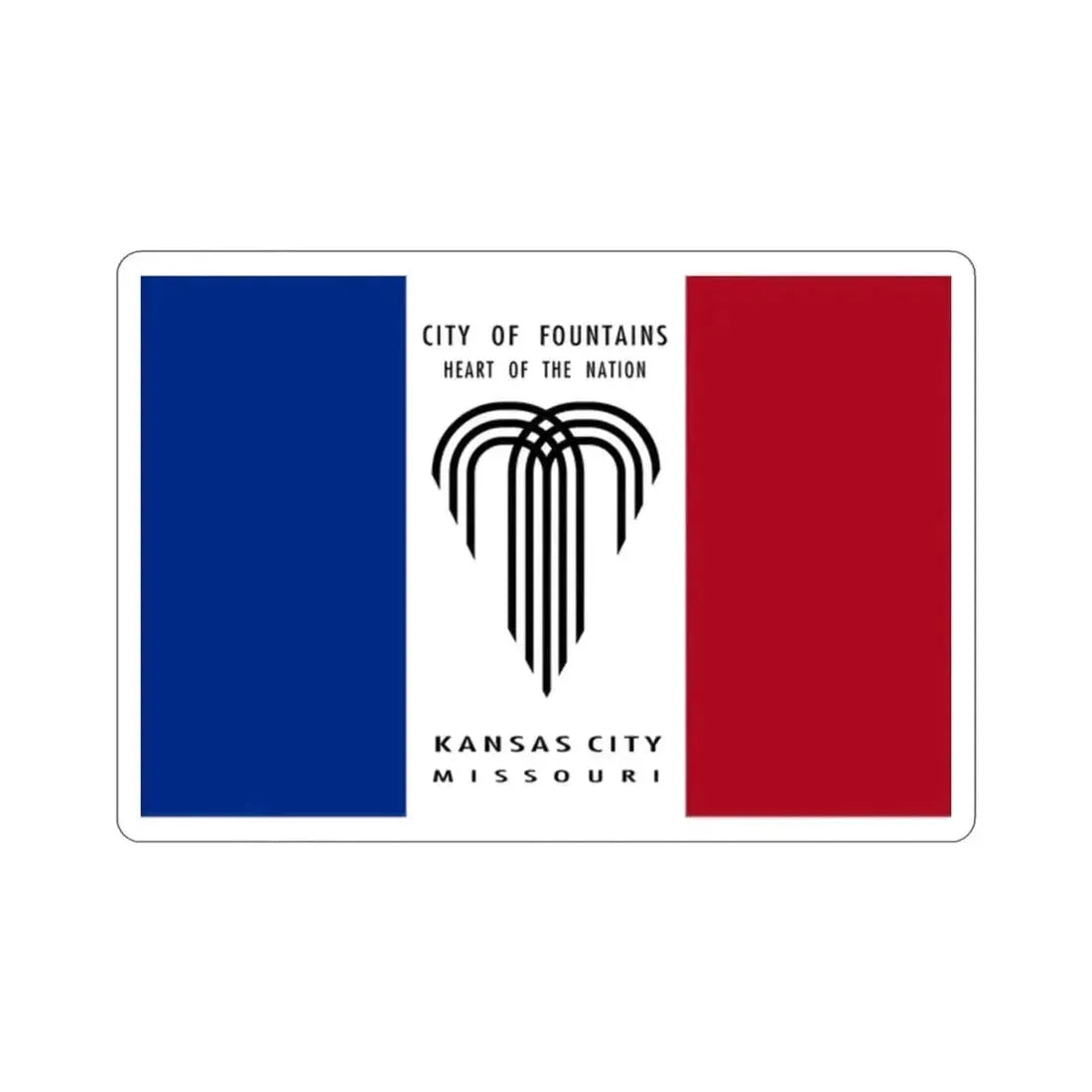 Flag of Kansas City Missouri USA STICKER Vinyl Die-Cut Decal - The Sticker Space