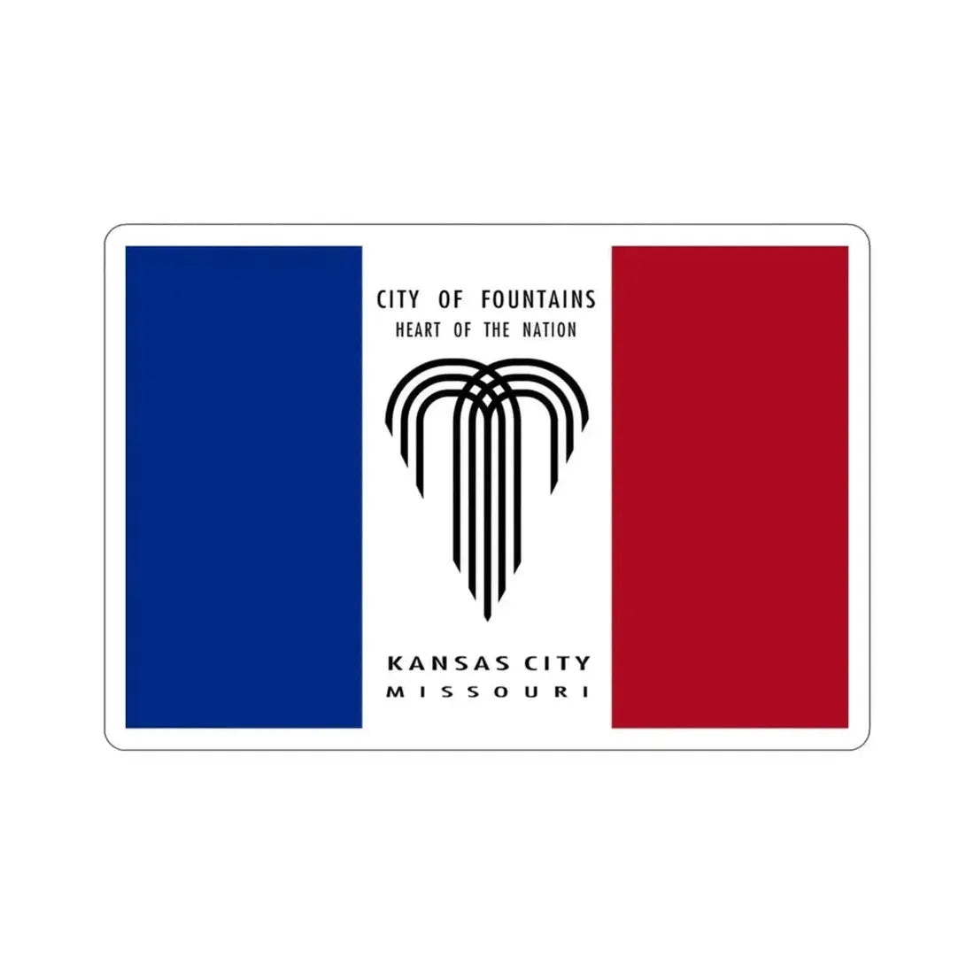 Flag of Kansas City Missouri USA STICKER Vinyl Die-Cut Decal - The Sticker Space