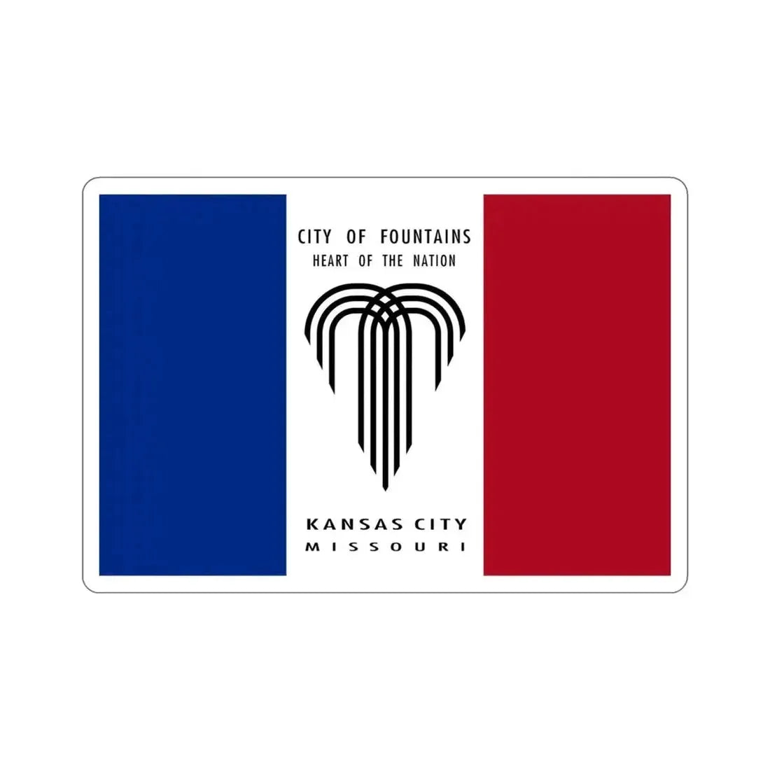 Flag of Kansas City Missouri USA STICKER Vinyl Die-Cut Decal - The Sticker Space