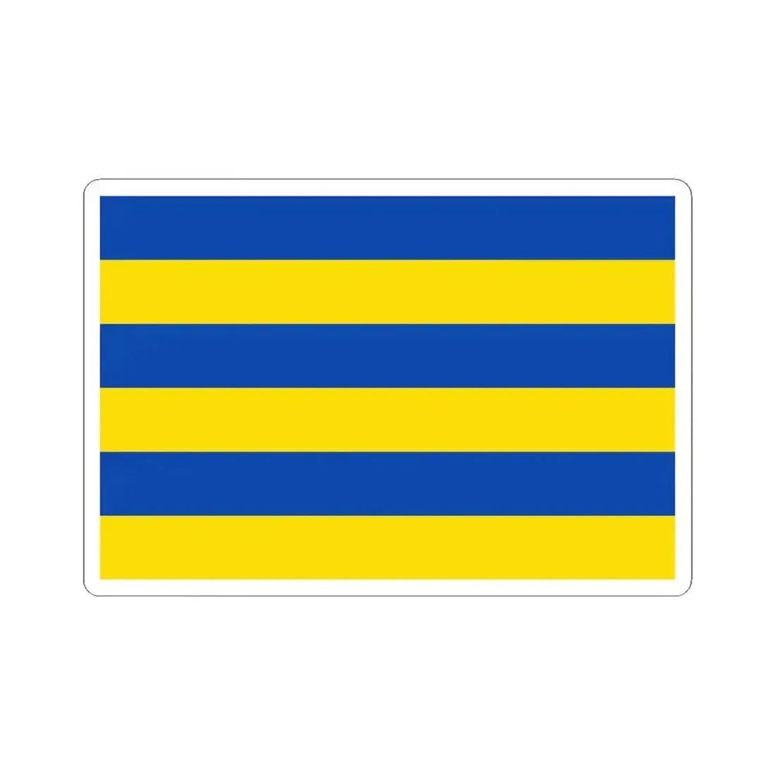 Flag of Kapellen Belgium (Belgium) STICKER Vinyl Kiss-Cut Decal 4 Inch White - The Sticker Space