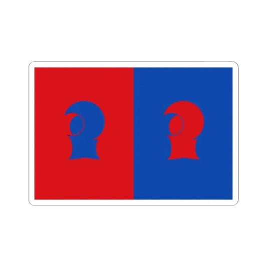 Flag of Kaprijke (Belgium) STICKER Vinyl Kiss-Cut Decal 2 Inch White - The Sticker Space