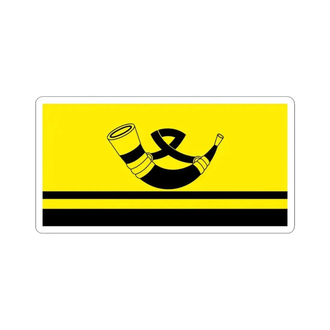 Flag of Kapyl (Belarus) STICKER Vinyl Kiss-Cut Decal 3 Inch White - The Sticker Space