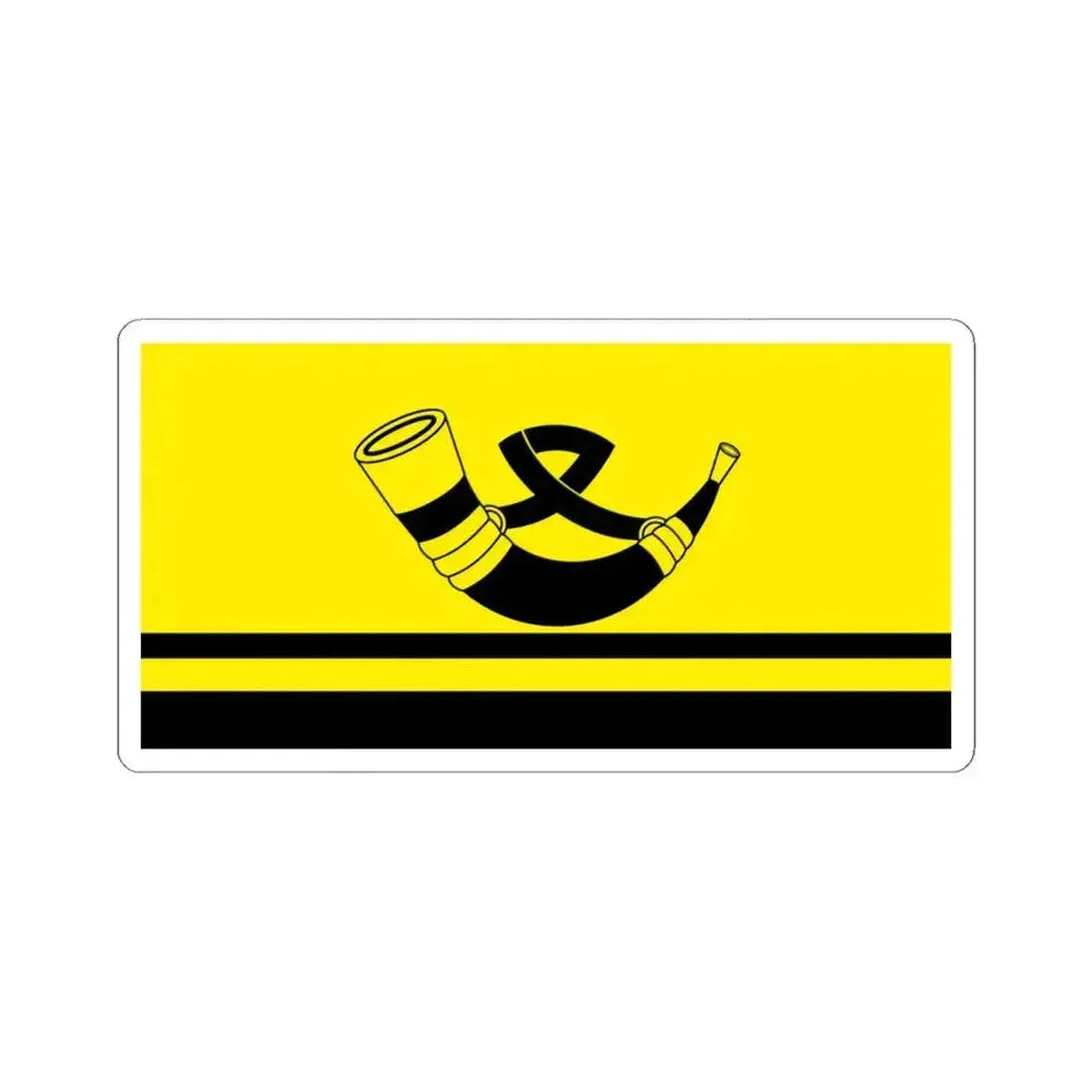 Flag of Kapyl (Belarus) STICKER Vinyl Kiss-Cut Decal 4 Inch White - The Sticker Space