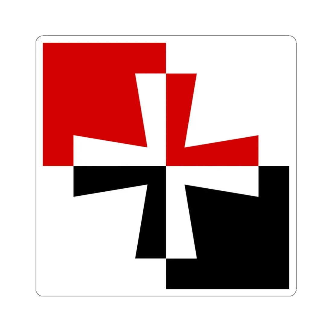 Flag of Karachun (Ukraine) STICKER Vinyl Kiss-Cut Decal 4 Inch White - The Sticker Space