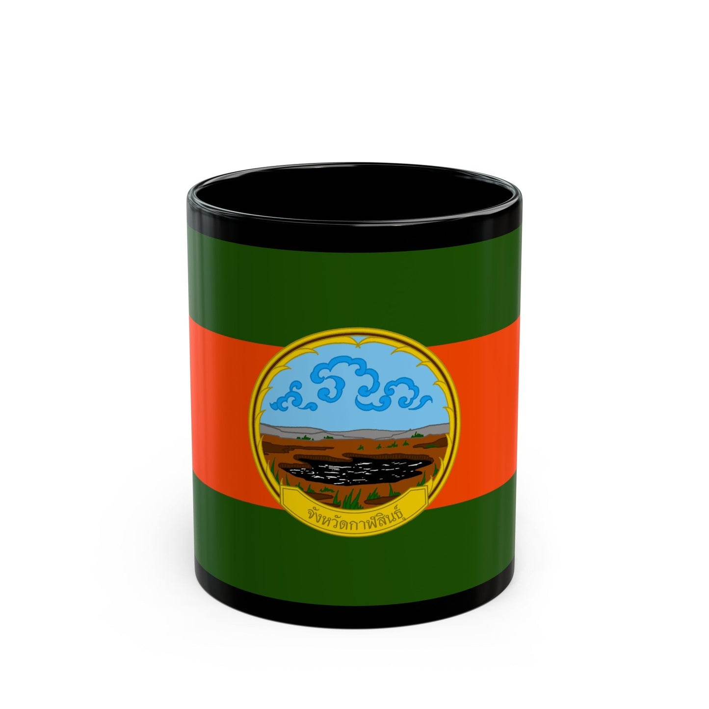 Flag of Karasin Province Thailand - Black Coffee Mug-11oz-The Sticker Space