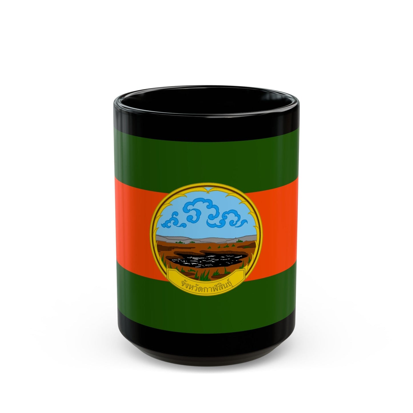 Flag of Karasin Province Thailand - Black Coffee Mug-15oz-The Sticker Space