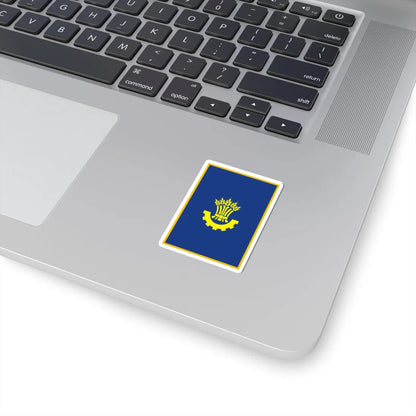 Flag of Karlivskiy Raion in Poltava Oblast (Ukraine) STICKER Vinyl Kiss-Cut Decal - The Sticker Space