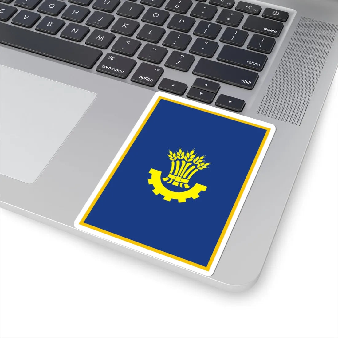 Flag of Karlivskiy Raion in Poltava Oblast (Ukraine) STICKER Vinyl Kiss-Cut Decal - The Sticker Space