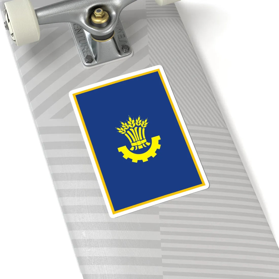 Flag of Karlivskiy Raion in Poltava Oblast (Ukraine) STICKER Vinyl Kiss-Cut Decal - The Sticker Space