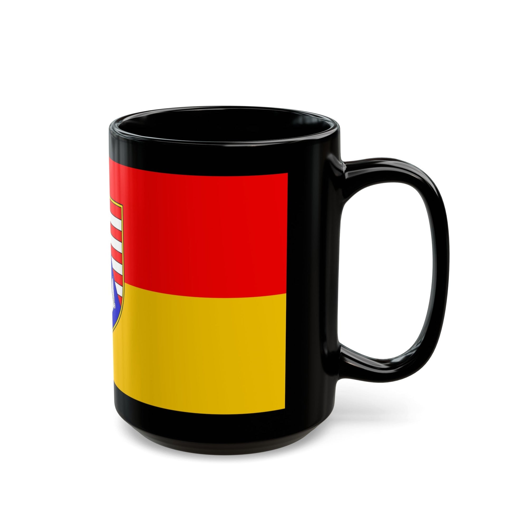 Flag of Karlovac County Croatia - Black Coffee Mug-The Sticker Space