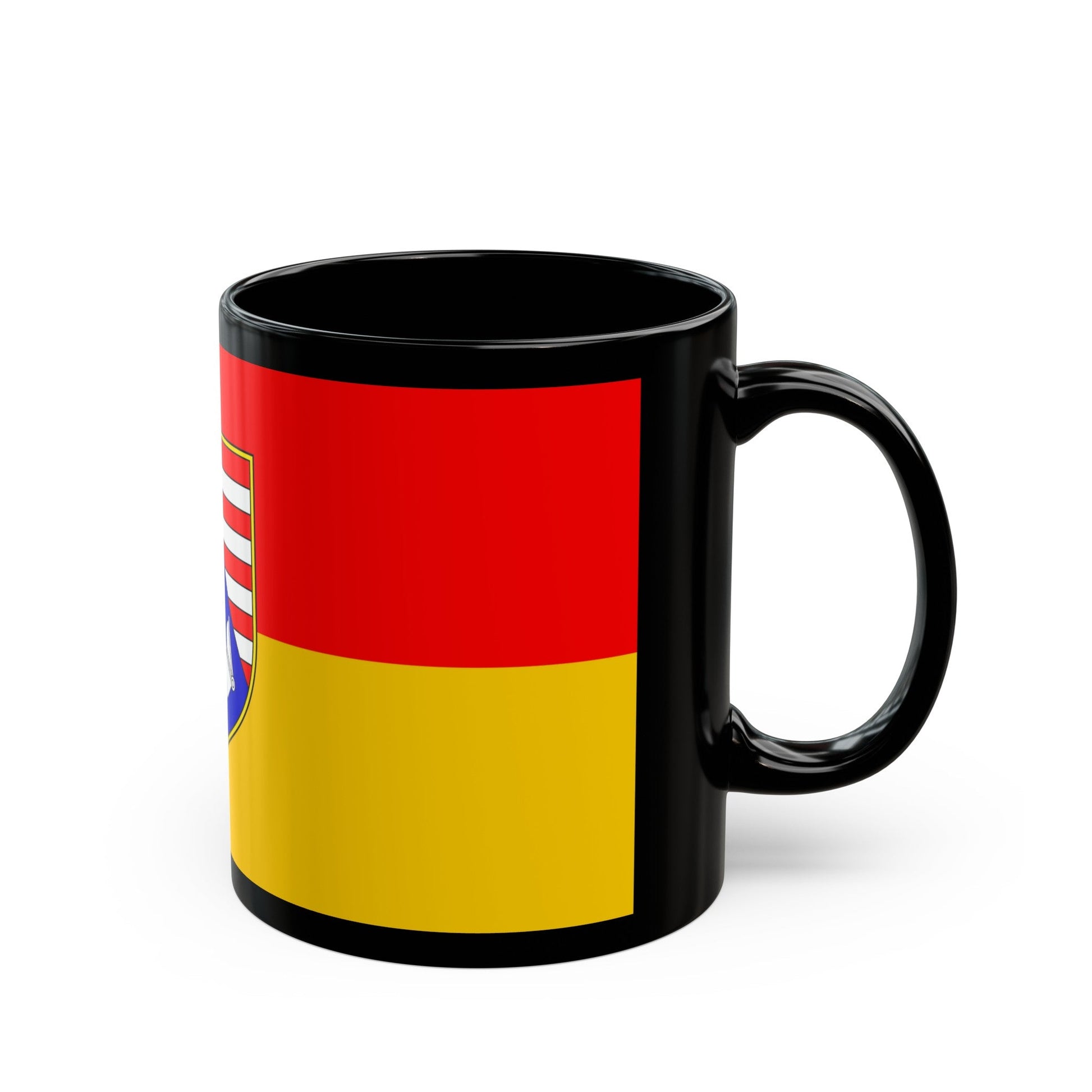 Flag of Karlovac County Croatia - Black Coffee Mug-The Sticker Space