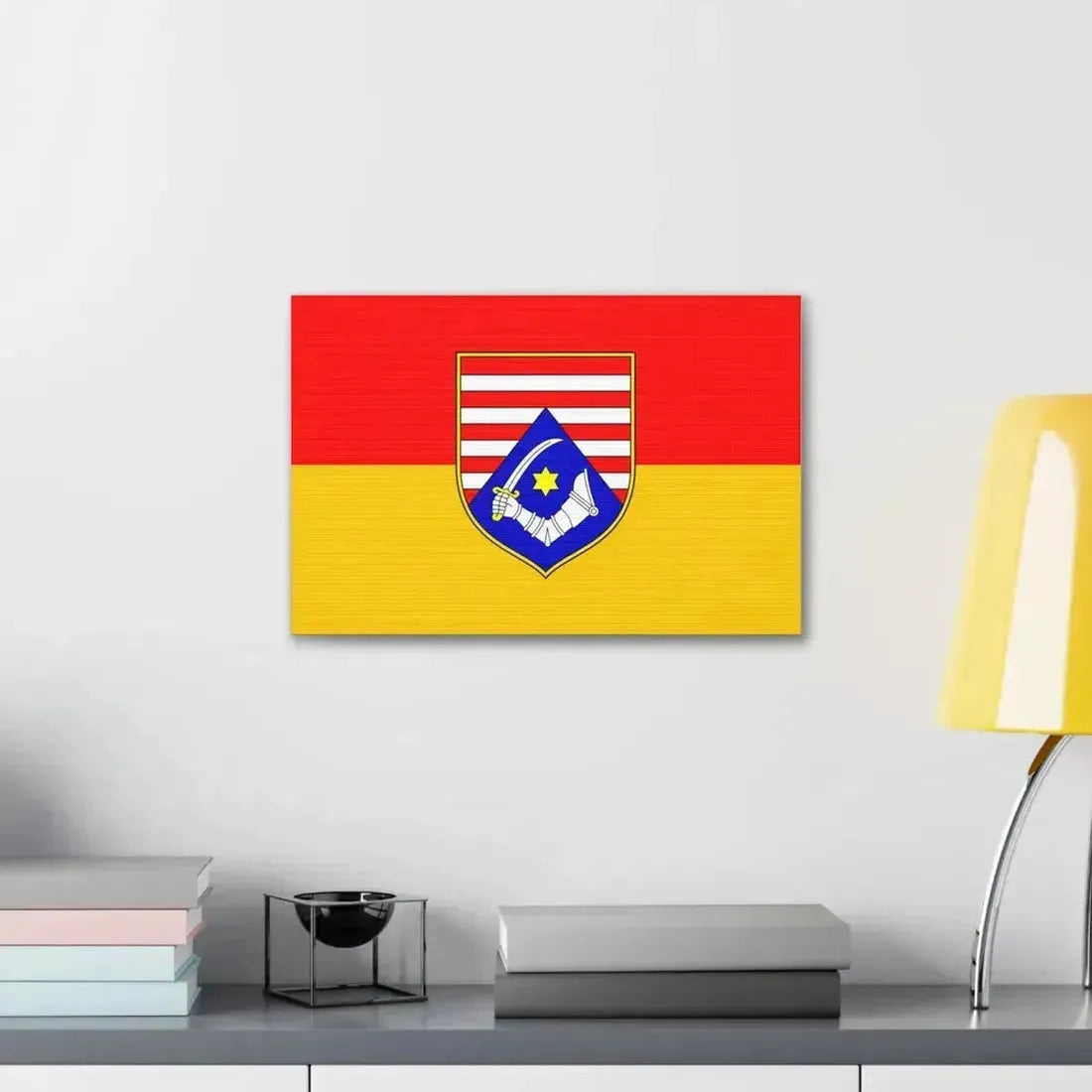 Flag of Karlovac County Croatia - Canvas Wall Art - The Sticker Space