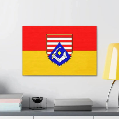 Flag of Karlovac County Croatia - Canvas Wall Art - The Sticker Space