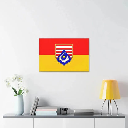 Flag of Karlovac County Croatia - Canvas Wall Art - The Sticker Space