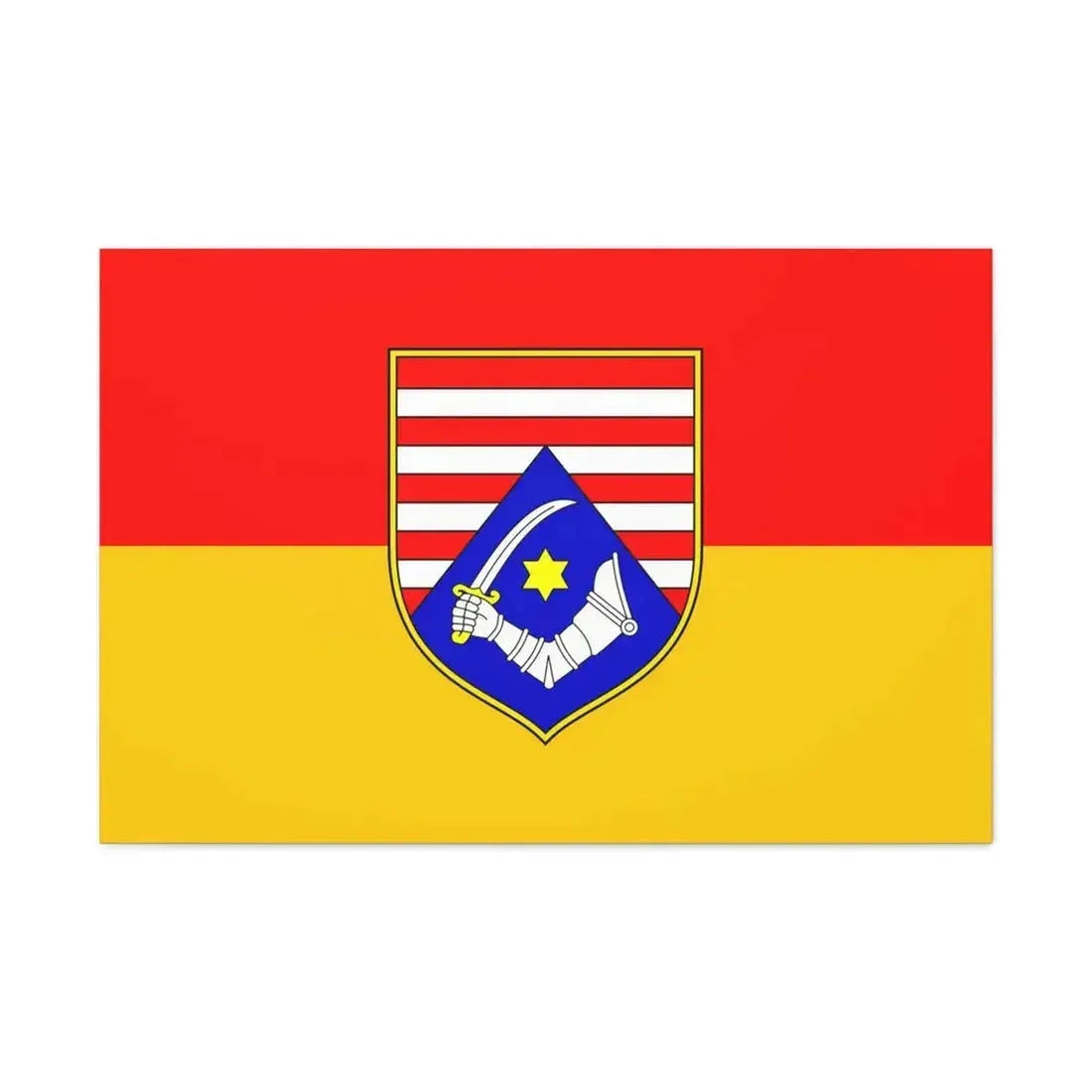 Flag of Karlovac County Croatia - Canvas Wall Art - The Sticker Space
