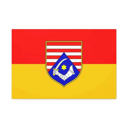 Flag of Karlovac County Croatia - Canvas Wall Art - The Sticker Space