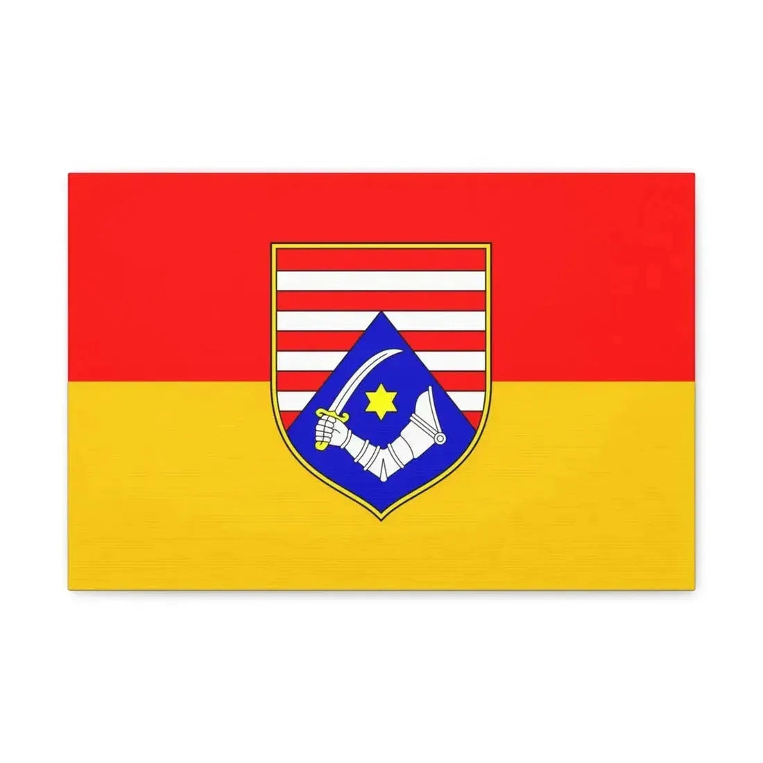 Flag of Karlovac County Croatia - Canvas Wall Art - The Sticker Space