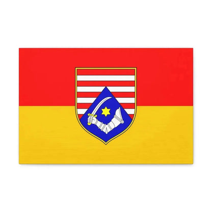 Flag of Karlovac County Croatia - Canvas Wall Art - The Sticker Space