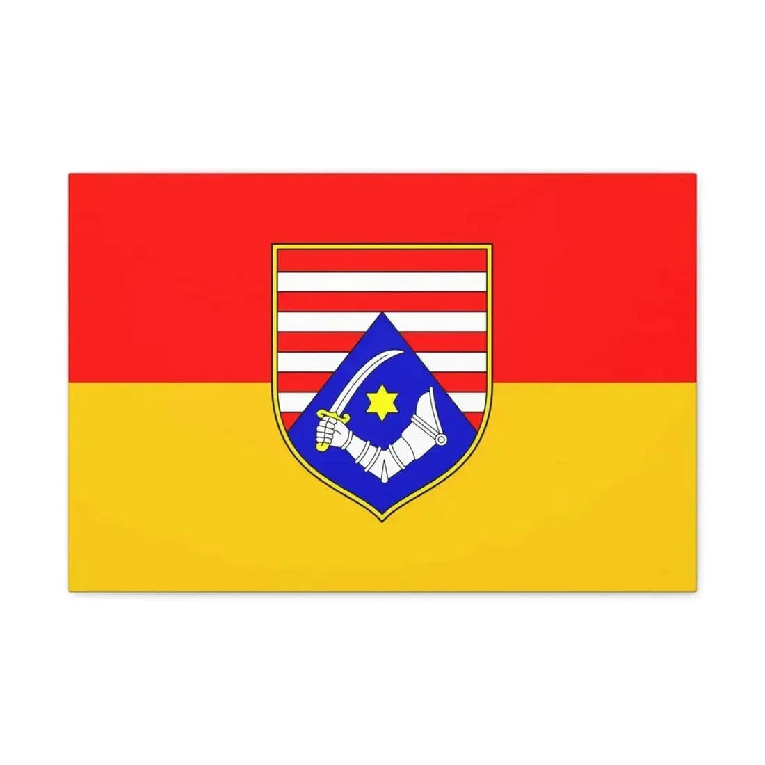 Flag of Karlovac County Croatia - Canvas Wall Art - The Sticker Space