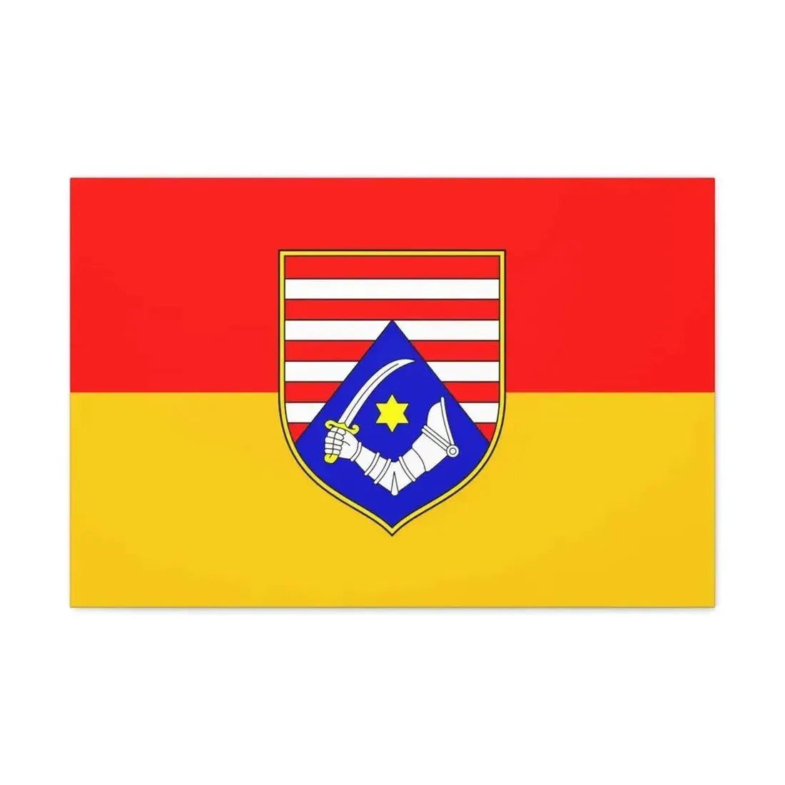 Flag of Karlovac County Croatia - Canvas Wall Art - The Sticker Space