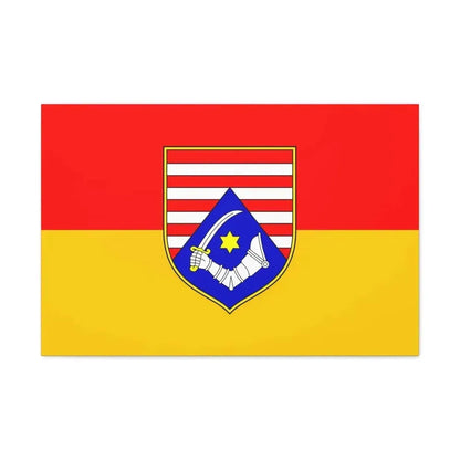 Flag of Karlovac County Croatia - Canvas Wall Art - The Sticker Space