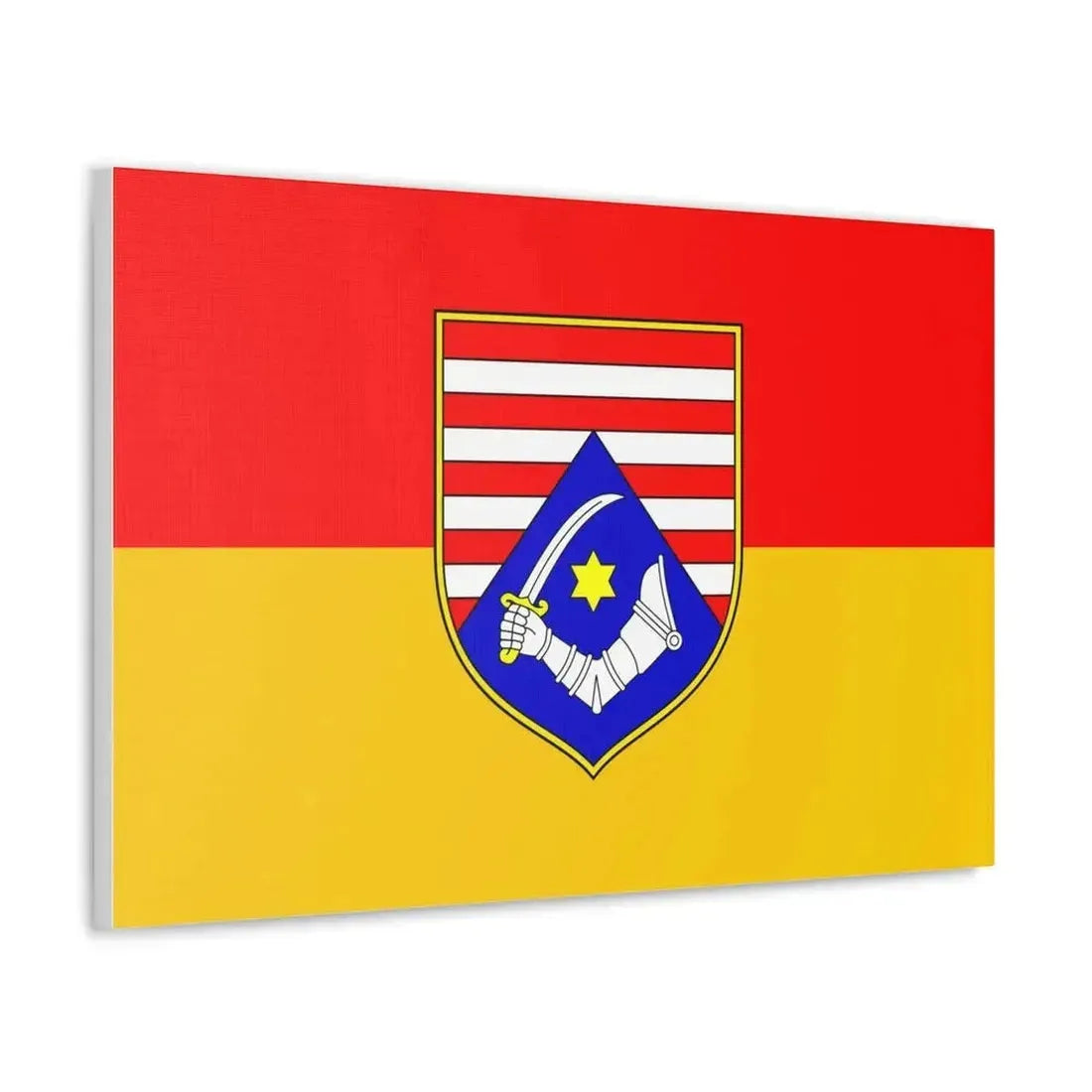 Flag of Karlovac County Croatia - Canvas Wall Art - The Sticker Space